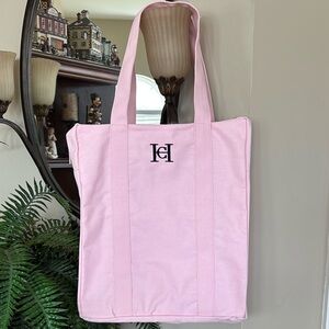 Brand New Carolina Herrera Good Girl Pale Pink Zippered Tote Shoulder Laptop Bag